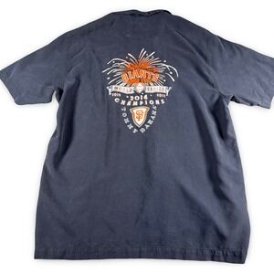 SF Giants MLB Genuine Merchandise Black Button Down T Shirt Silk Medium